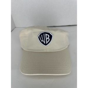 Vintage Warner Bros Pictures Hat Cream Snapback Hat Made Is USA Rare Movie